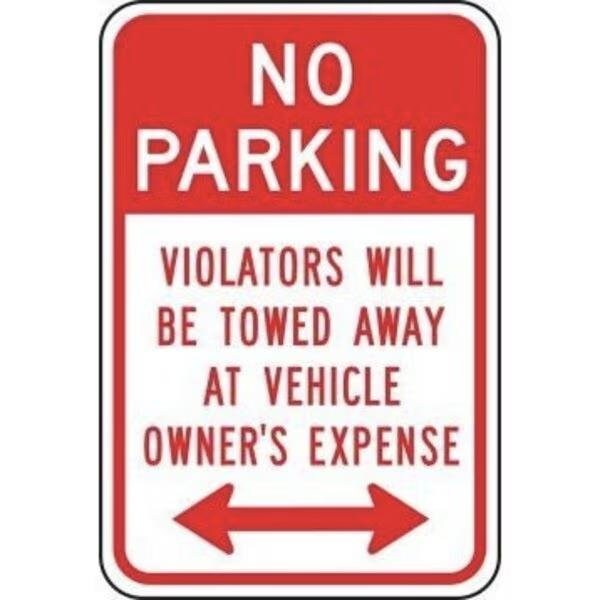 Accuform NO PARKING TRAFFIC SIGN VIOLATORS FRP172RA FRP172RA - main